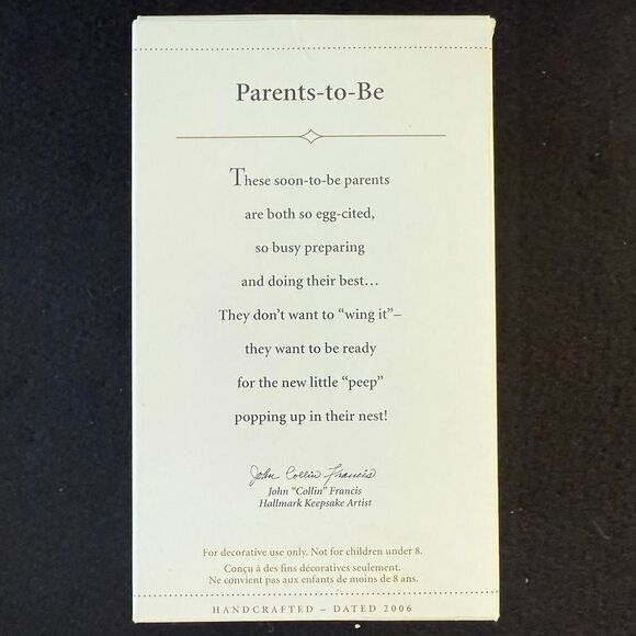 2006 Hallmark Keepsake Ornament “Parents-to-be” Chicken Christmas Holiday - Picture 8 of 8